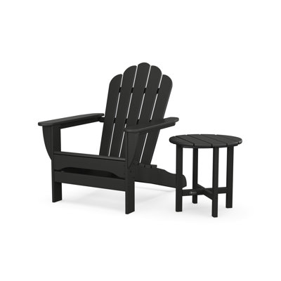 Monterey Bay Wood Adirondack Chair with Table