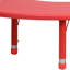 Table d'activité demi-lune en plastique pour enfants-7165796