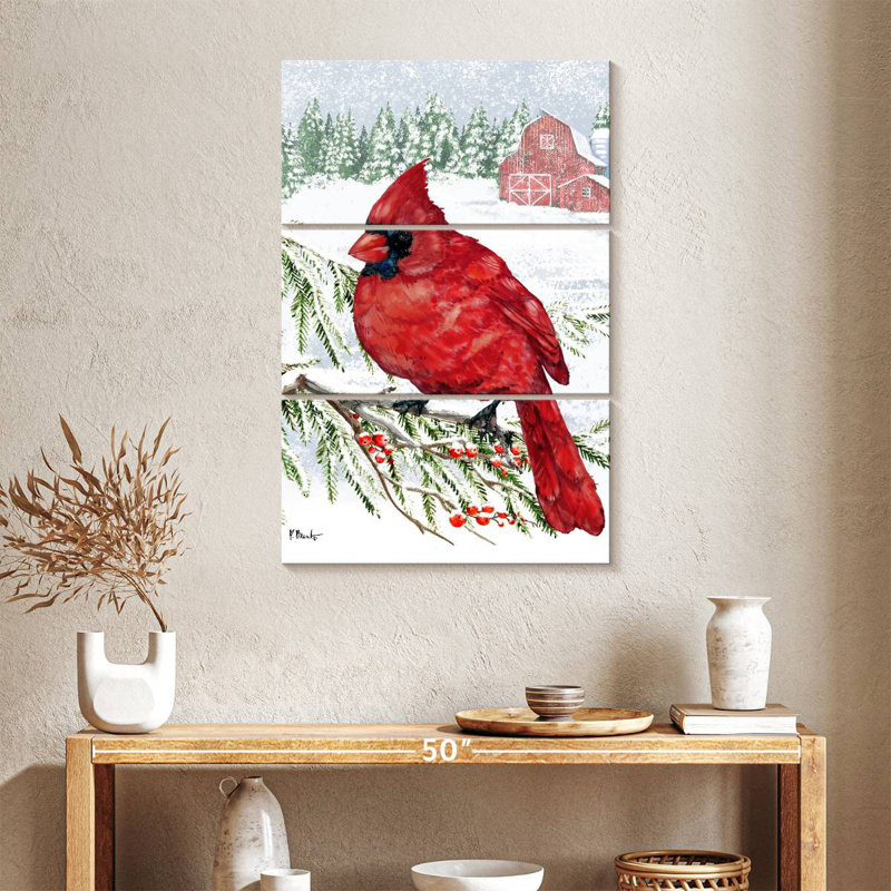 Brampt Crimson Cardinal II, 38" H x 24" W
