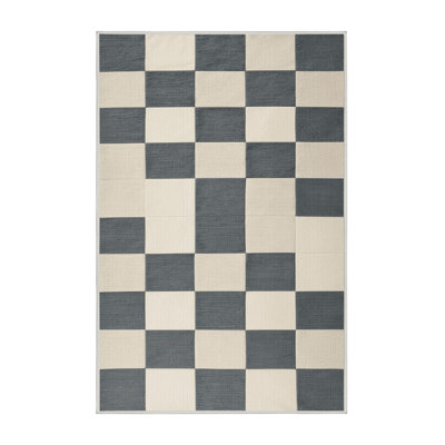 Machine Washable Botanical Brown Area Rug