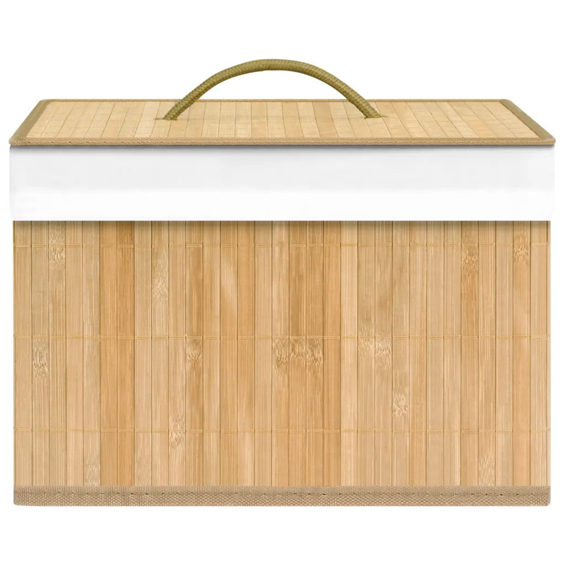 Boîte de rangement vidaXL, tissu moyen pliable, Jaune