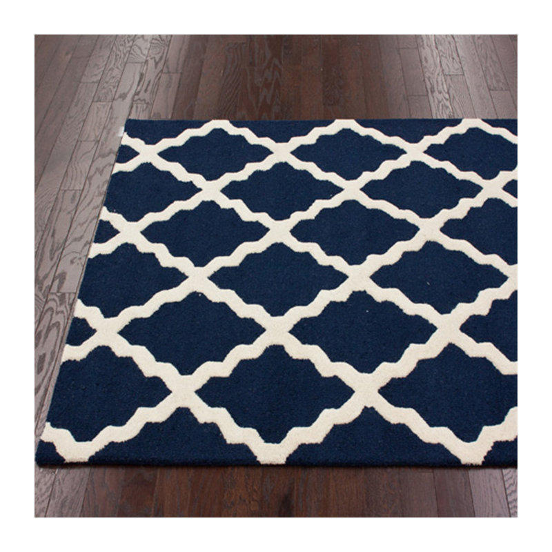 Tapis Neston bleu marine, Tapis de couloir 2 pi 6 po x 8 pi
