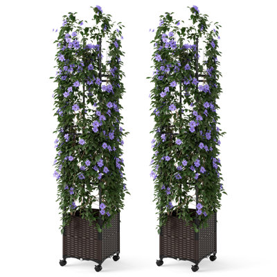 2 lits de jardin surélevés de 87 po avec roulettes verrouillables
