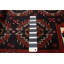 Tapis rouge en laine noué à la main de conception unique 3 pi 8 po x 6 pi 4 po New Age
