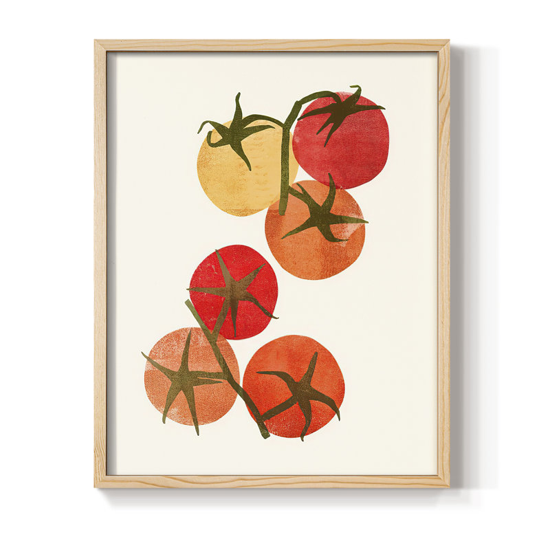 «Organic Veg IV», reproduction encadrée - bois massif, H 11 po x l 9 po