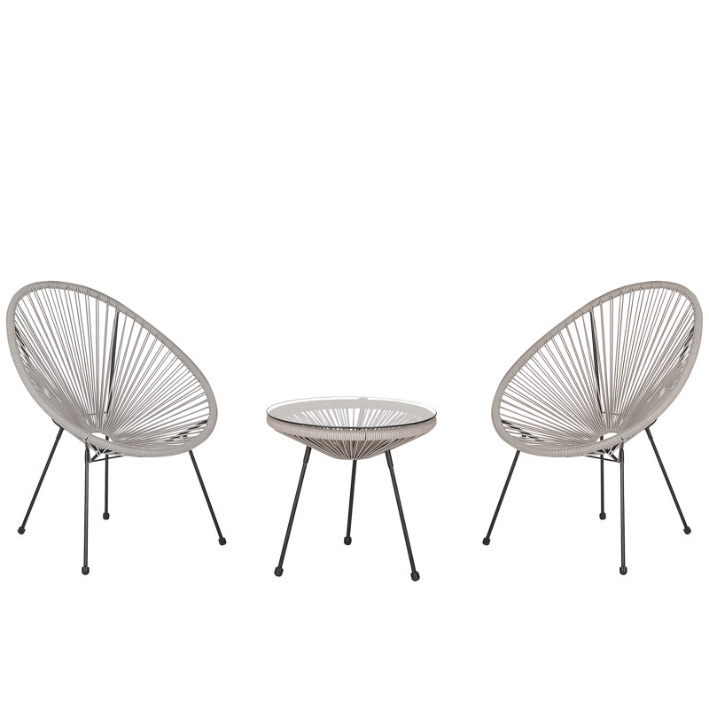 Broseley 2 Seater Bistro Set, Light Grey