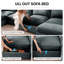 Canapé modulaire en forme de L, canapé avec 1 repose-pieds mobile, chenille-832921315-832921316-832921312