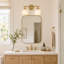 Éclairage de meuble-lavabo à intensité variable 2 lumières avec abat-jour en verre tulipe floral-129677907-129677911-129677910