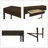 Fluted 2-Drawer Storage Console Table