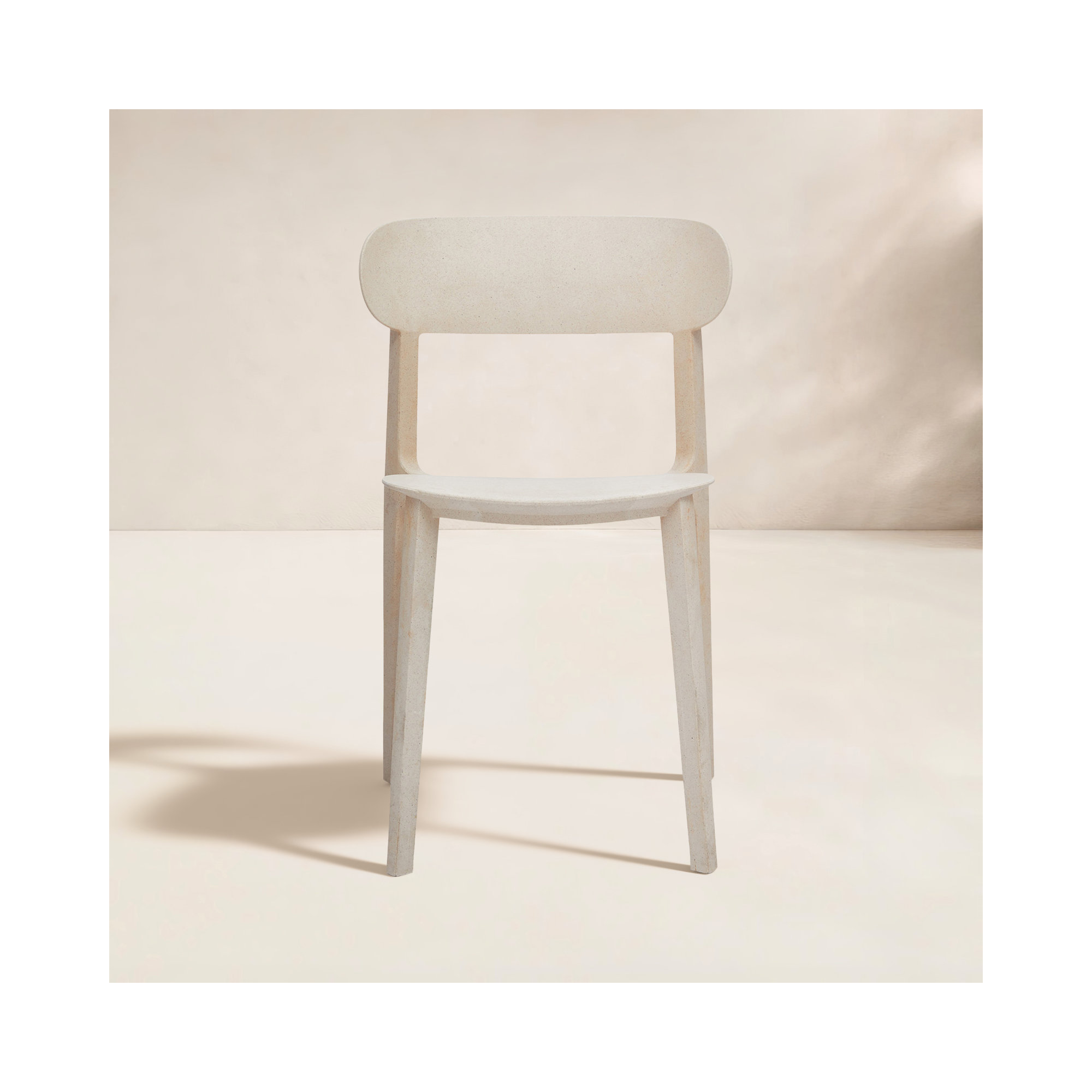 Janicka Spencer Eco-Friendly Outdoor Stacking Chair, Beige