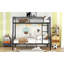 Lit double superposé au-dessus de grand lit double en métal-335772797