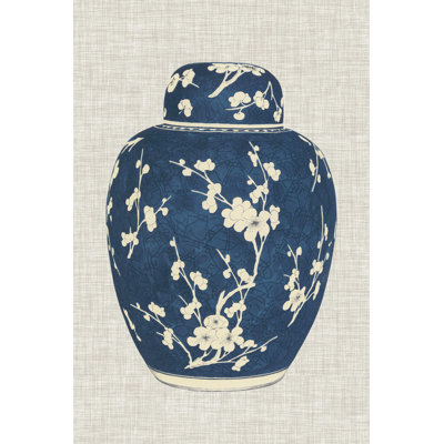 " Ginger Jar On Linen I " by Vision Studio