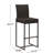 Outdoor Of 2 - Versatile, Dark Brown/Grey, 17.06"W X 19.95"D 42.85"H, 30.00" Seat Height, Iron Frame, Assembly Required 2 Transitional Style, , , Brown/Grey Finish, Black Needed-1335181950