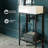 Pierre 19" Freestanding Bathroom Vanity with Open Shelf and Matte Black Metal Frame-59097689