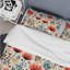 Ensemble de housse de couette en microfibre vert / corail Light Red Garden Floral Serene Blooms I-1181429359-1272051930