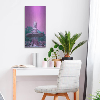 «Magenta Pop Fountain» par Life BeautifuLEE, art mural en métal