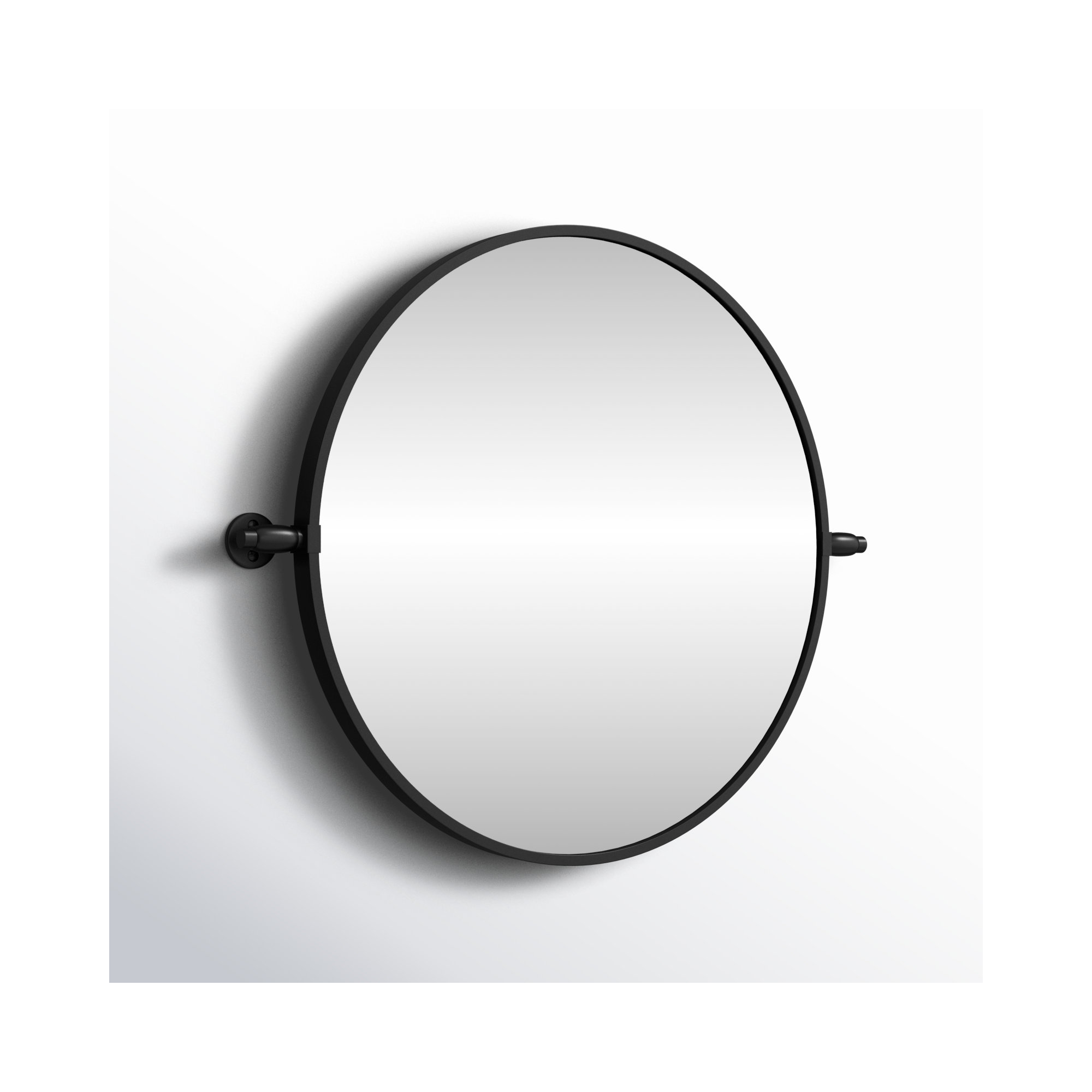 Belfield Metal Wall Mirror, 24" x 24", Black