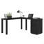 Bureau en L, finition noire
