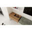 Armoire de salle de bain 30 po à fermeture douce, montage flottant, tiroir imitation finition chêne, montage moderne