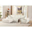 Canapé modulaire convertible Cozyform en velours côtelé doux, canapé confortable moderne avec rembourrage en mousse, canapé-lit modulaire confortable pour le salon, la chambre à coucher, aucun assemblage requis-1117824703