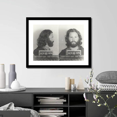 " Jim Morrison 1970 Mugshot Photos " Painting Print