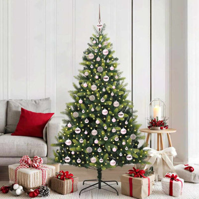 Artificial Hinged Christmas Tree 300 LEDs Green