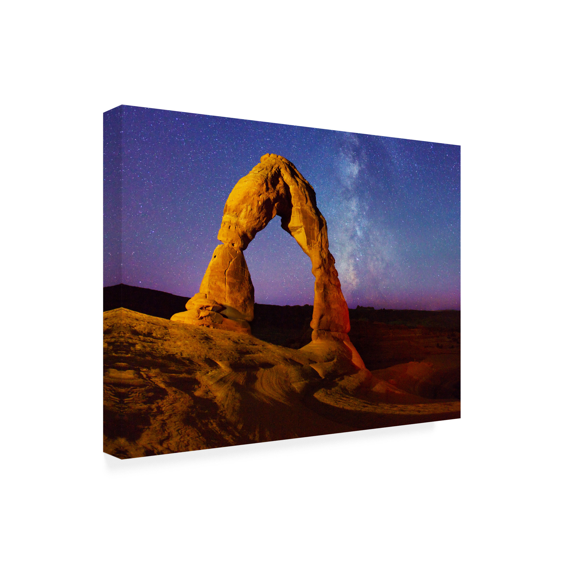 Latitude Run® Wrapped Canvas Wall Art - Royce Bair 'Delicate Arch Light ...