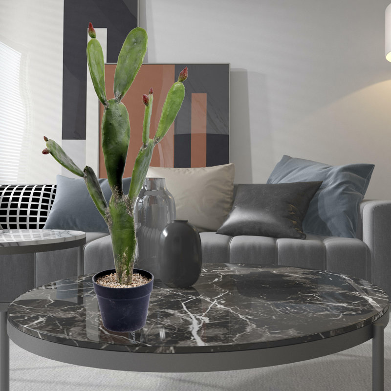 Artificial Potted Cactus, 34" H x 6" W x 12" D