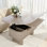 Table basse relevable pour le salon Lift 26 pouces qui se transforme en table de salle à manger Table Table basse escamotable 3 en 1 avec rangement Table Table de centre ovale en bois, peu encombrante