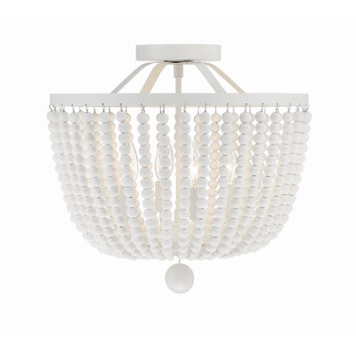 Plafonnier blanc mat 4 lumières Corinne