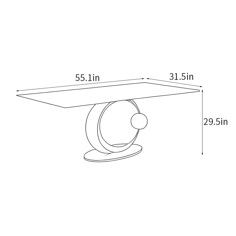 Ludgarda, 29.5"H x 55.1"L x 31.5"W
