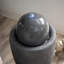  Fontaine de sphère moderne de 26 po avec lumière DEL XBrand, fontaine de sol texturée en pierre pour l'extérieur, boule de bulles zen pour porche de jardin - gris-1625371190