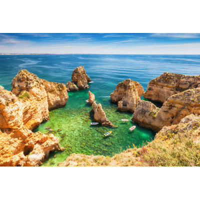 Green Lagoon Of Lagos by Evgord - Wrapped Canvas Print
