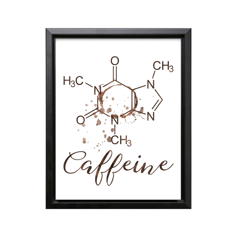 Caféine, Cadre noir, Canevas, H 24 po x l 32 po