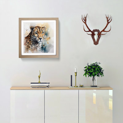 Leopard Watercolour - Framed Print