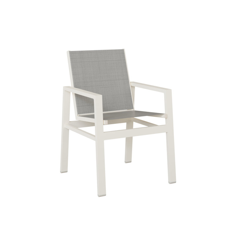 Chaise de salle à manger Ohlson, Charm platine, Blanc mat