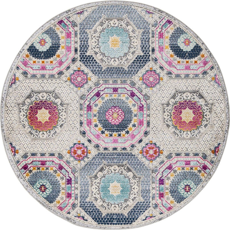 Floral Indoor Rug, Round 3'7"