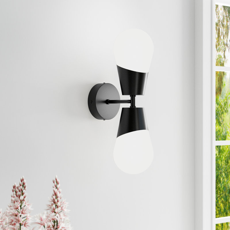 Matte Black Dimmable Double-Headed LED Bath Vanity Sconce