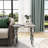 3 Piece Grey And Silver Living Room Table Set