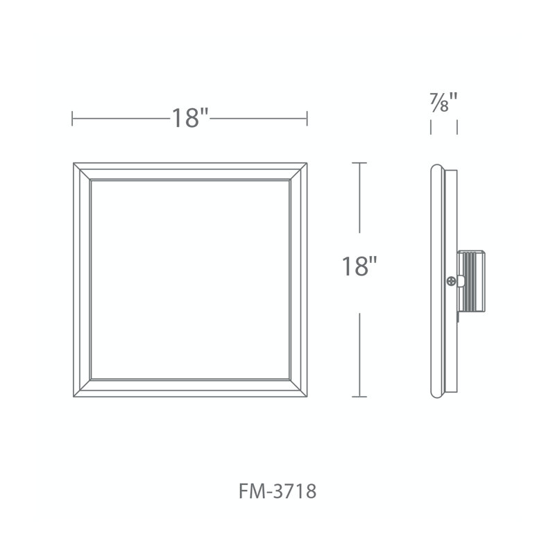 Neo 1 - Light LED Flush Mount, 0.875" H x 18" W x 18" D