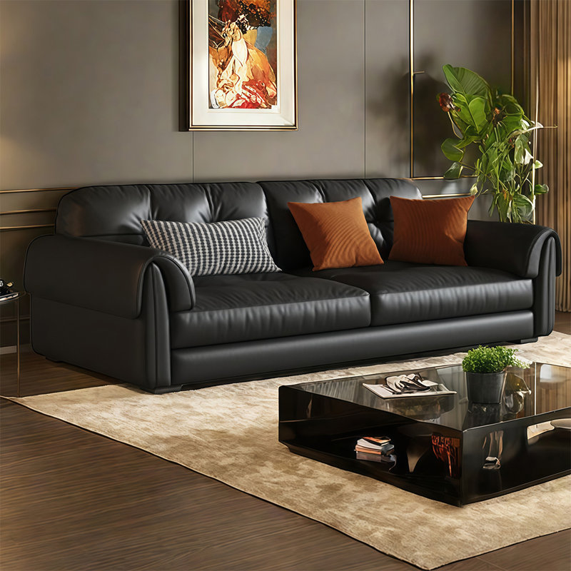 Canapé moderne et simple à lumière droite de luxe, H 32,28 po x l 74,8 po x P 38,18 po