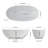 Forma 61'' Freestanding Tub Solid Surface Stone Resin Free Standing Soaking Bathtub-108920054