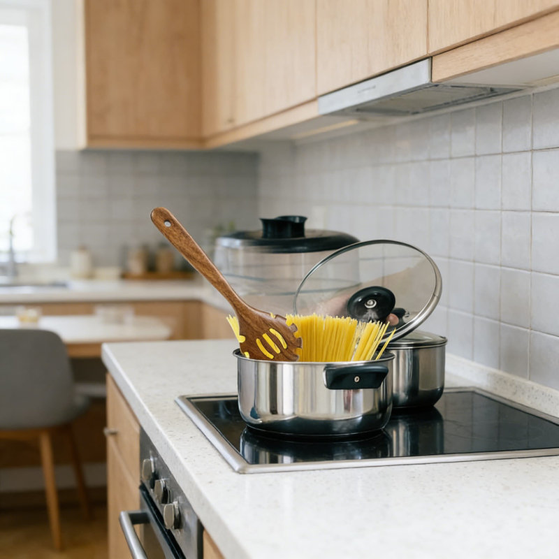 Ensemble d'ustensiles en bois d'acacia pour la cuisine, 8 cuillères et spatules antiadhésives de cuisine pour un usage quotidien, ustensiles de cuisine en bois durables