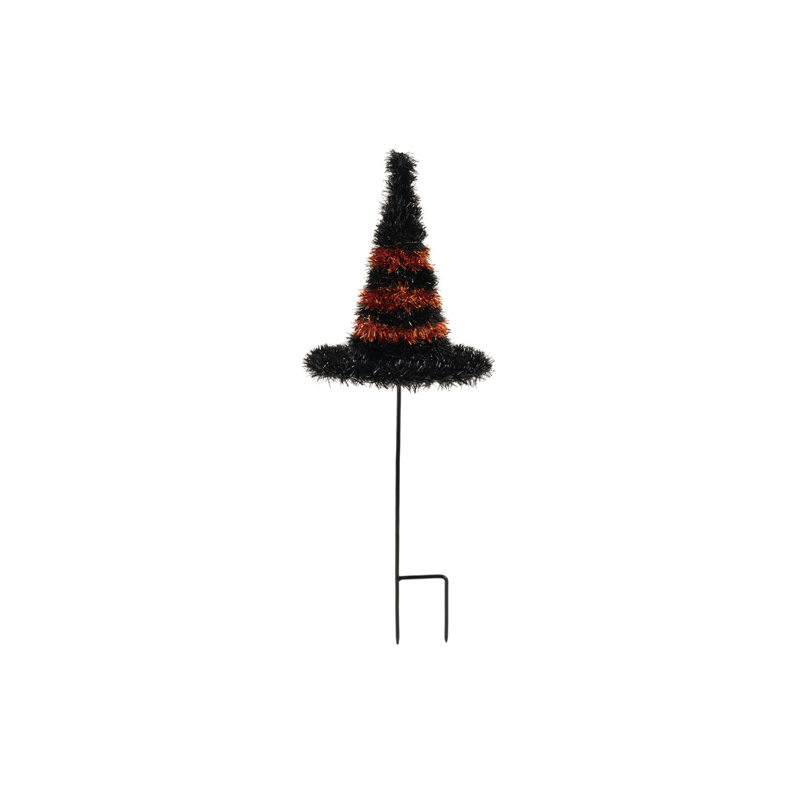 Metal & Tinsel Witch Hat Yard Stake