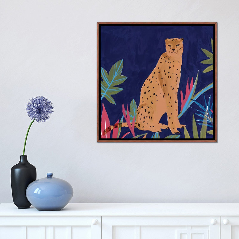 «Cheetah II» par Isabelle Z - impression d'art graphique, Pas de tapis, H 18 po x l 18 po x 1,5 po