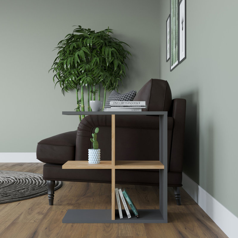 End Table, Anthracite/Oak