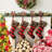 21" Fur Black/Red Buffalo Plaid Stocking