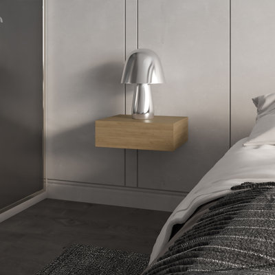 Table de chevet murale flottante avec rangement pour tiroir, table de chevet moderne avec rangement Barcelona 