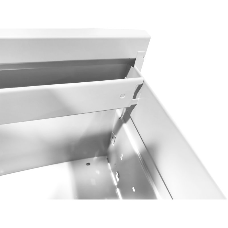 2-Drawer Lockable Metal Vertical File Cabinet for A4/Legal/Letter Size, Office & Home Use, White