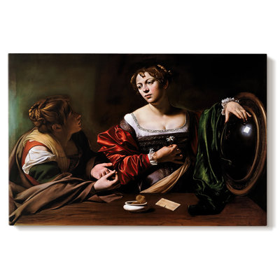 Martha and Mary Magdalene-Caravaggio-Gallery, toile tendue-c. 1598